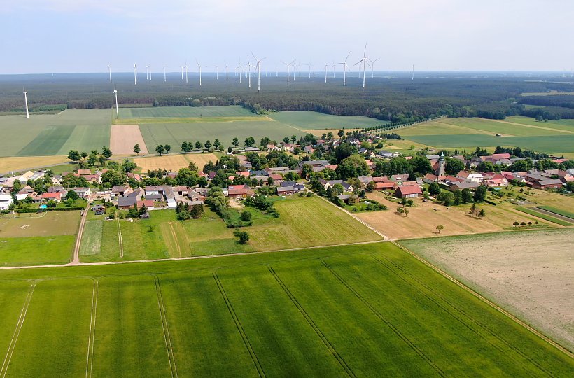 Luftbild Betten, aufgenommen im Juni 2021, ©Amt Kleine Elster
