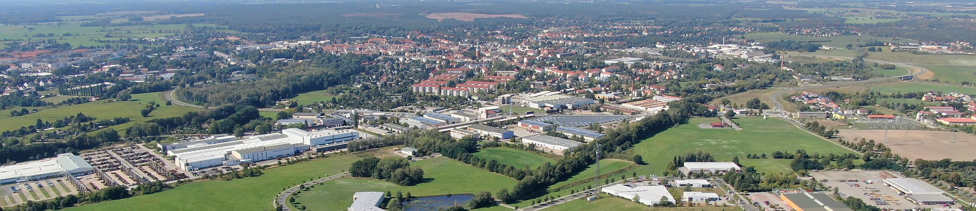 Gewerbegebiet Massen, Luftbild, ©Amt Kleine Elster